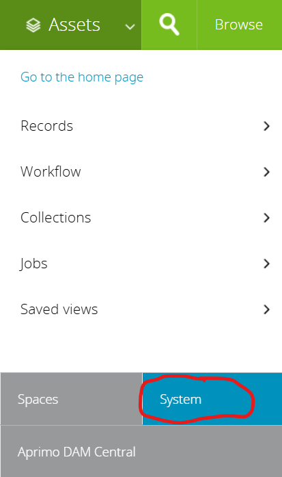 Aprimo Admin System